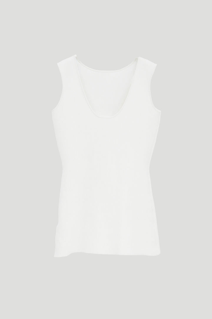 Modern Rib Tank Top / White