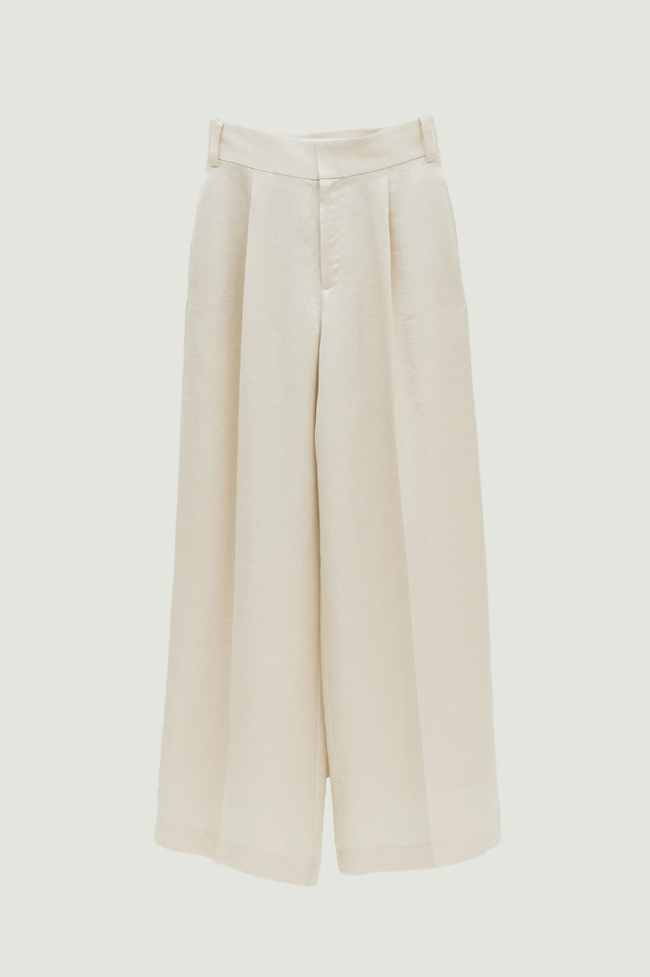 Vintage Satin Pants / Ecru