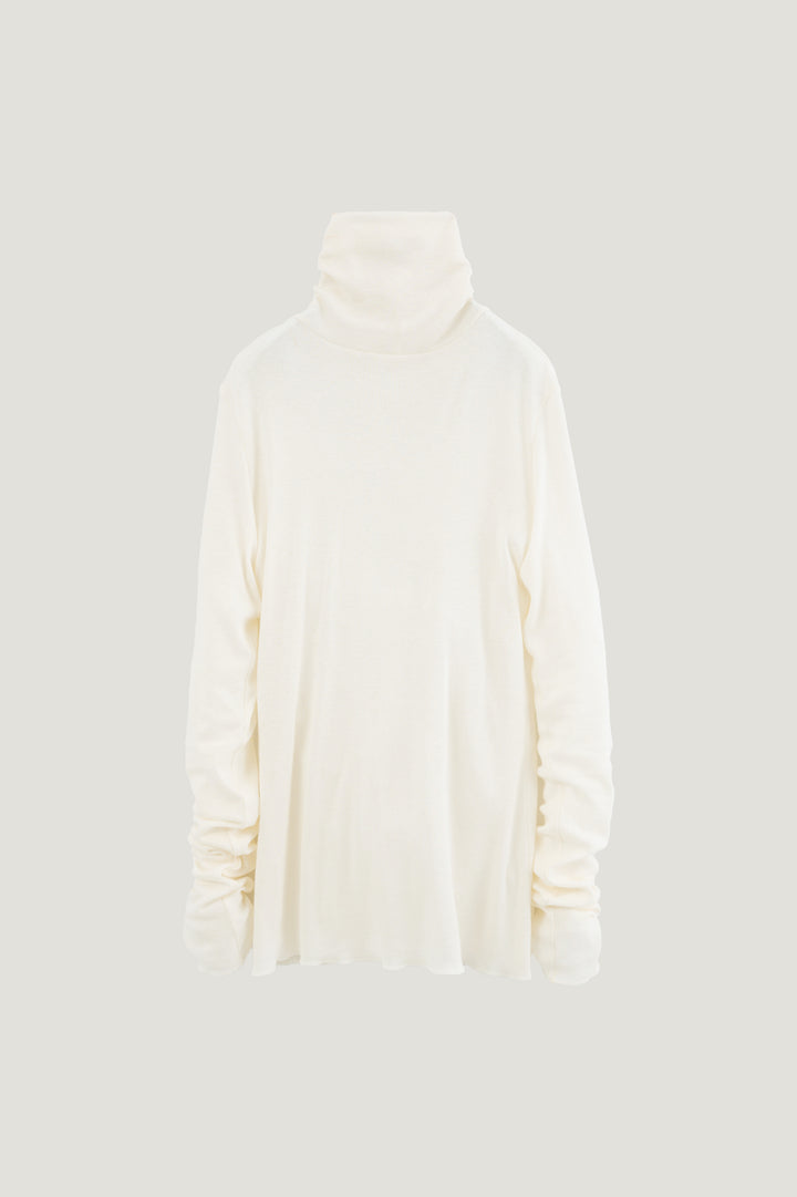 Cotton Cashmere Jersey Top / White