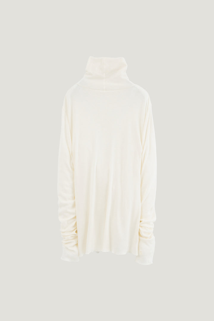 Cotton Cashmere Jersey Top / White