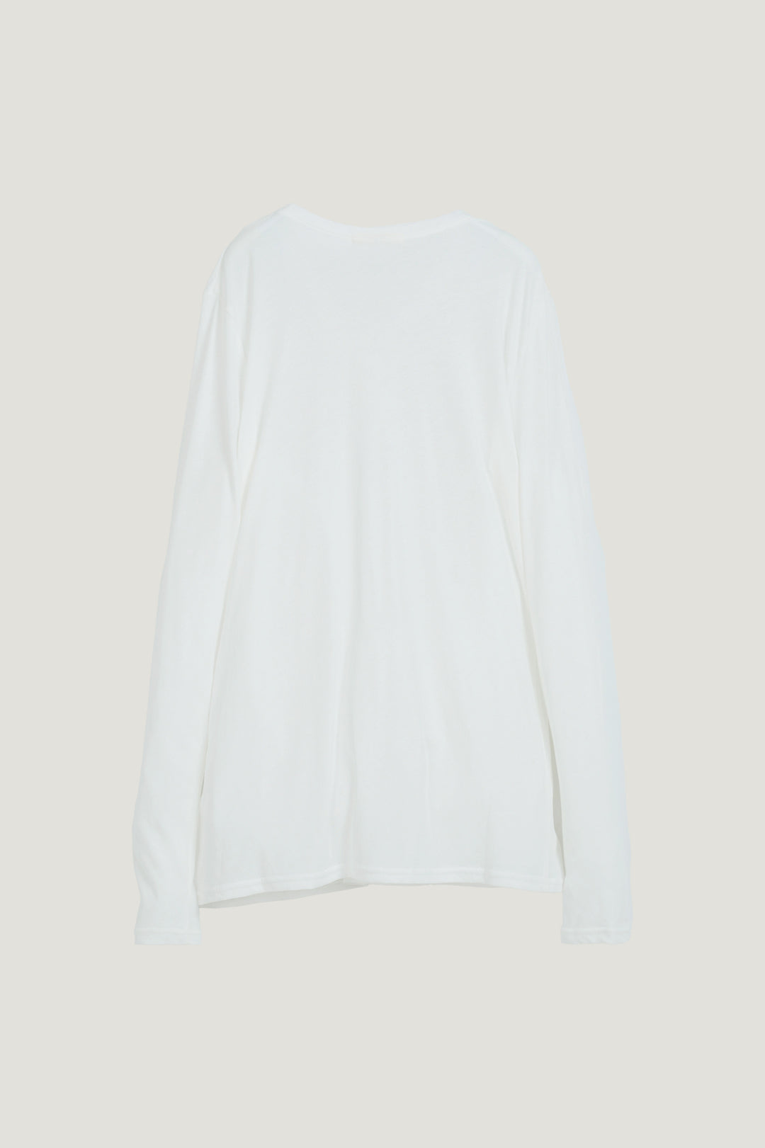 Minimal Henley Long Sleeve / White