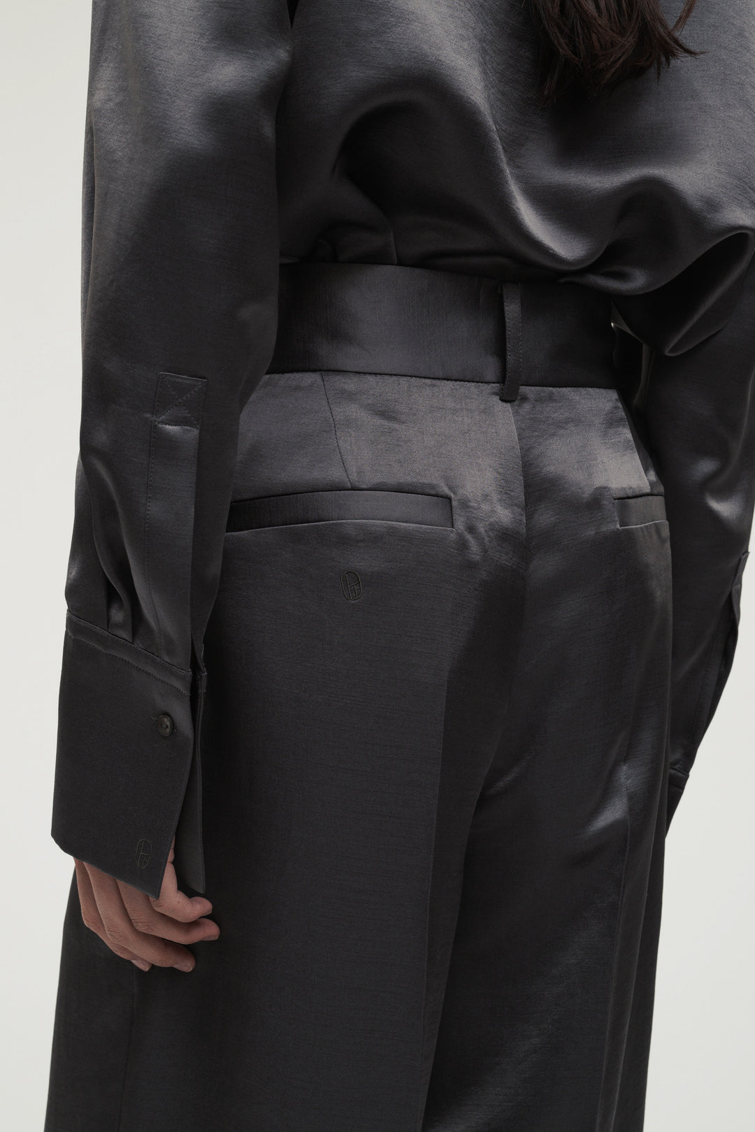 Vintage Satin Pants / Grey