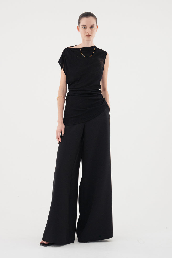 Flare Wide Trousers / Brack