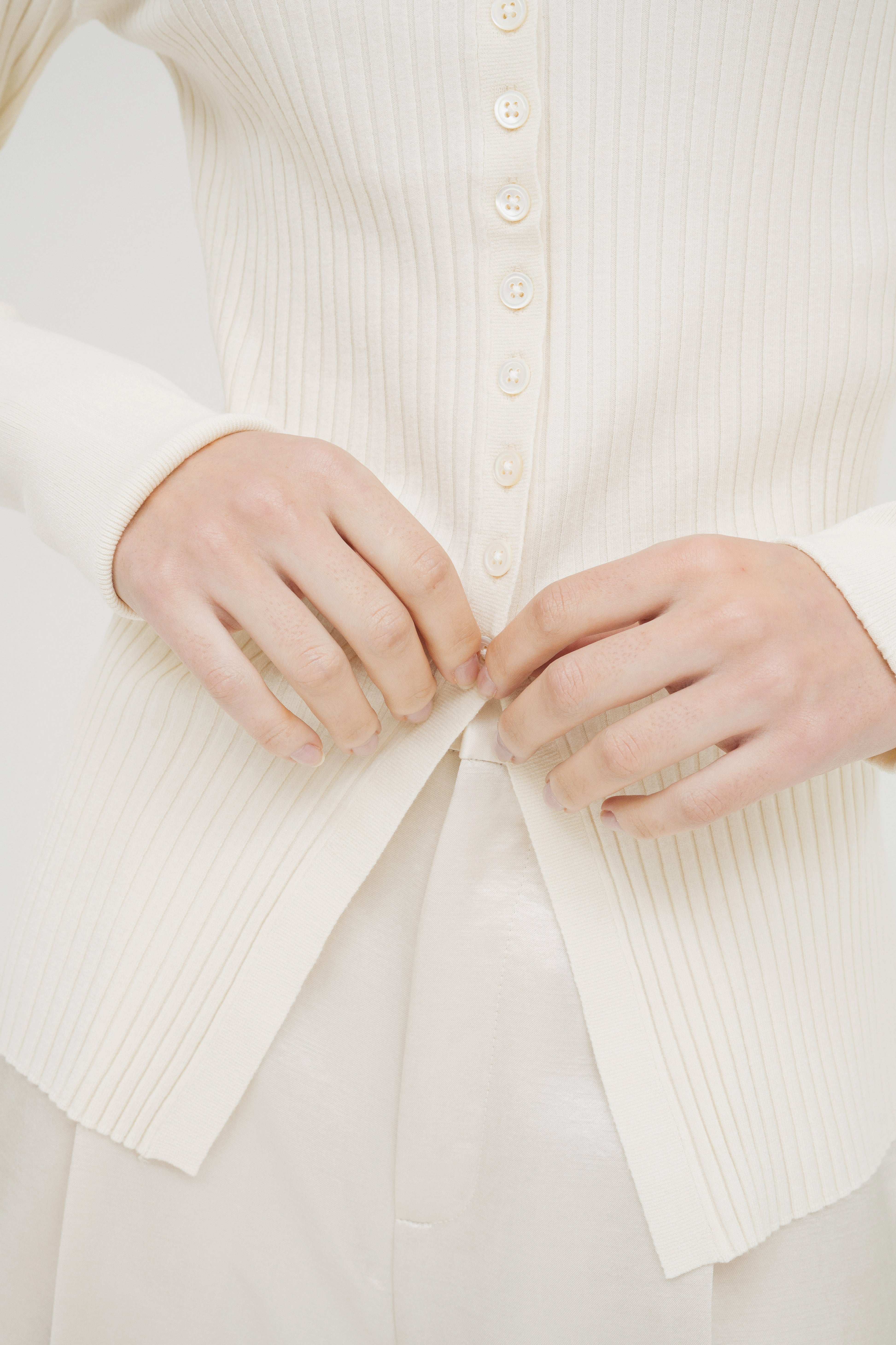 Long Sleeve Rib Cardigan / Burgundy – (im)perf.