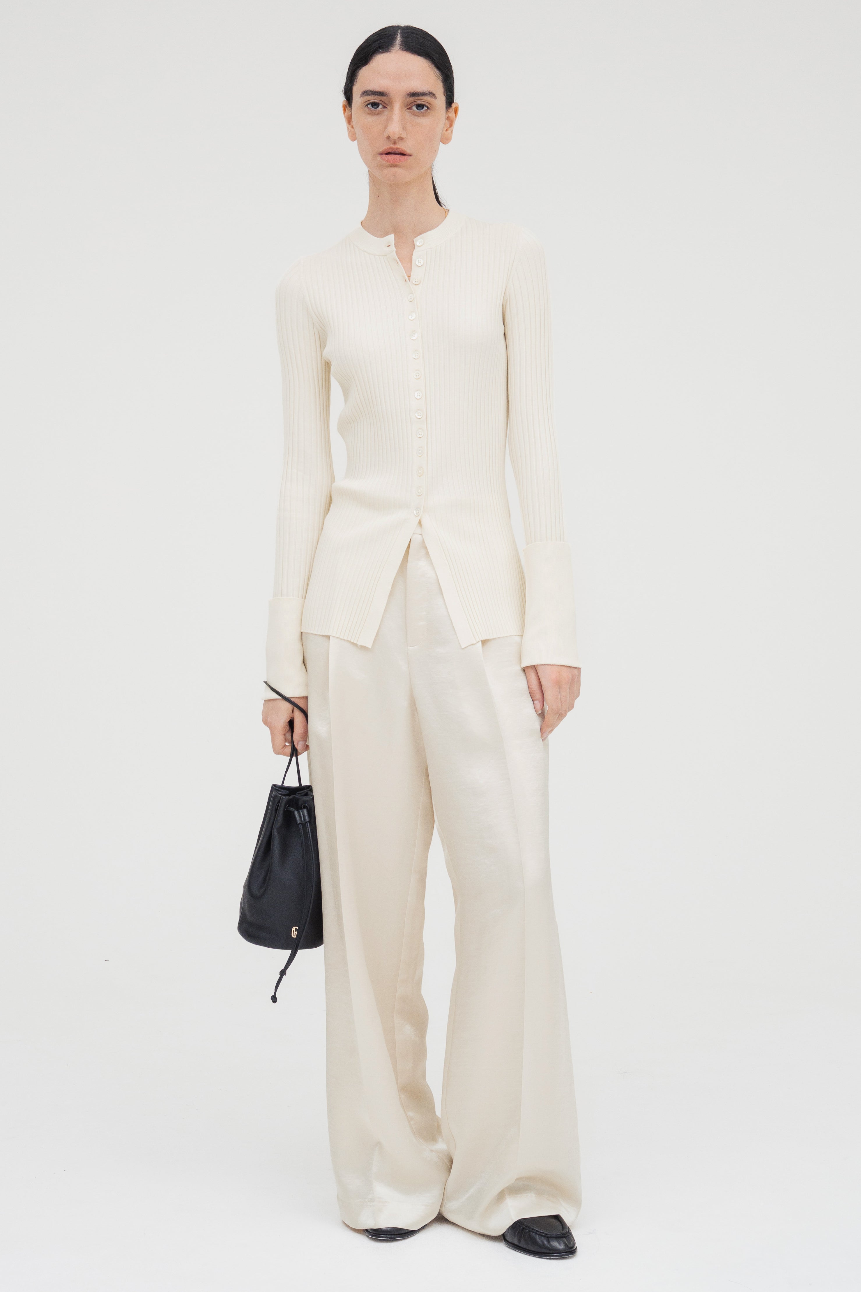 新品 imperf Long Sleeve Rib Cardigan Long Sleeve Rib Cardigan / Burgundy – (im)perf.