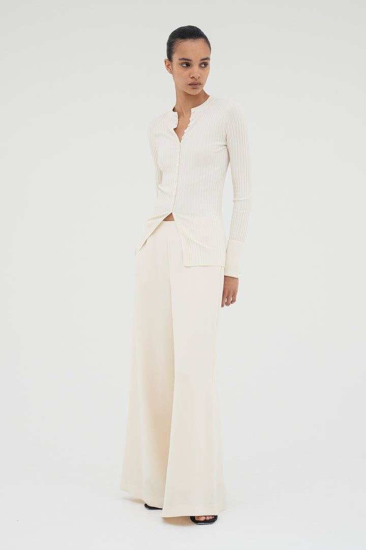 Flare Wide Trousers / Ecru