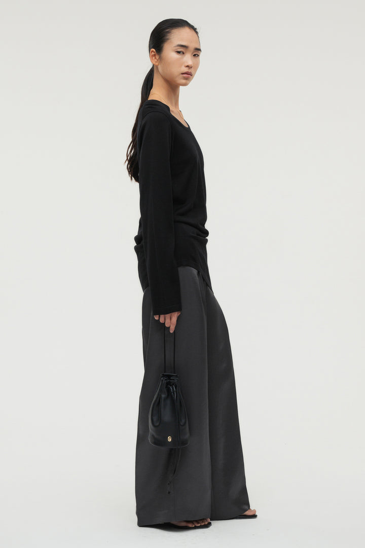Silk Drape Knit / Black