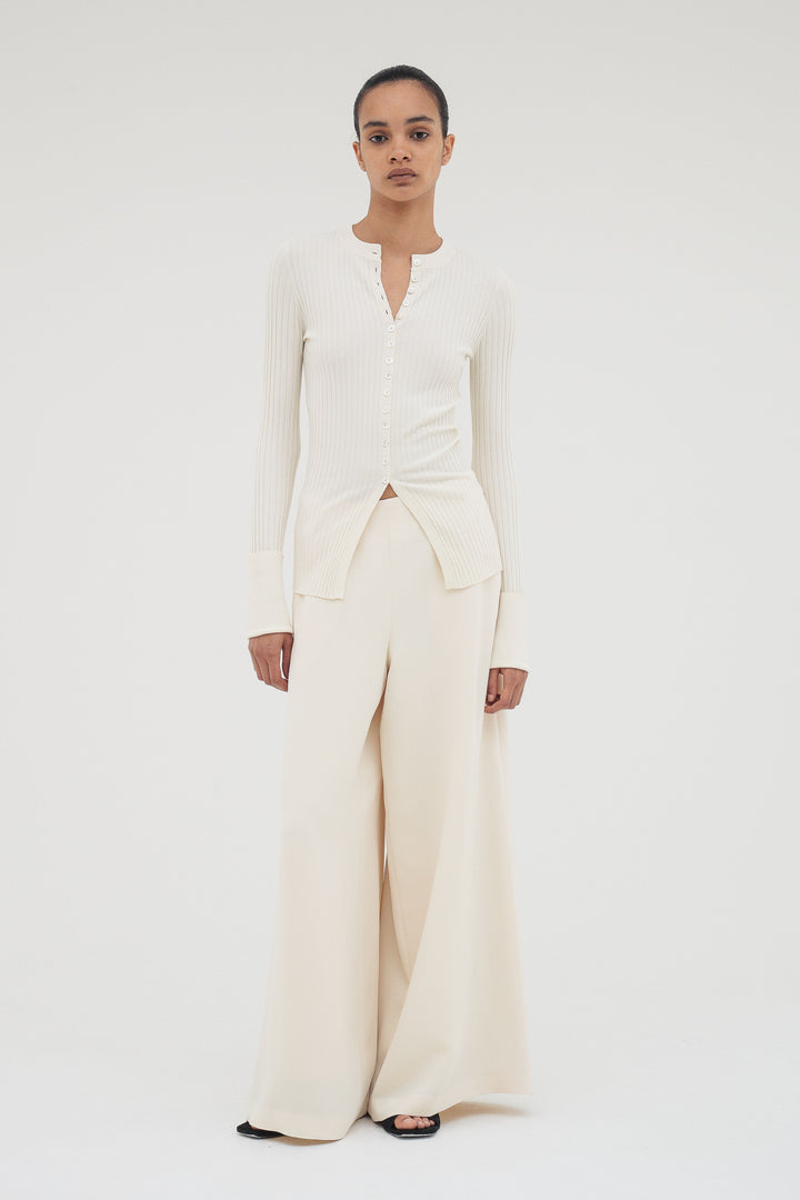 Flare Wide Trousers / Ecru