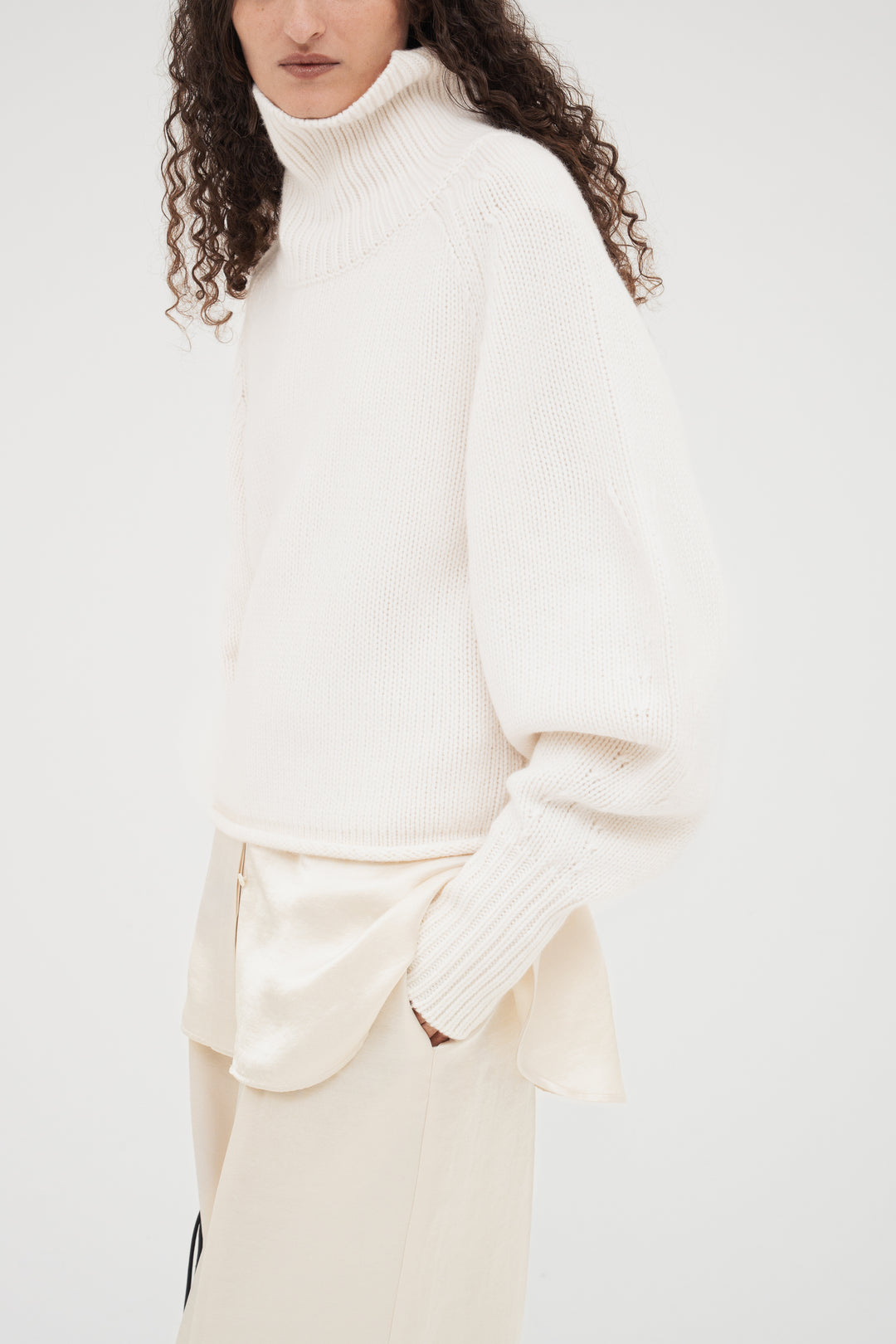 Contour Turtle Neck Knit / Black