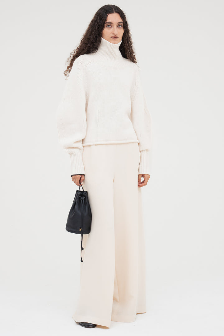 Flare Wide Trousers / Ecru