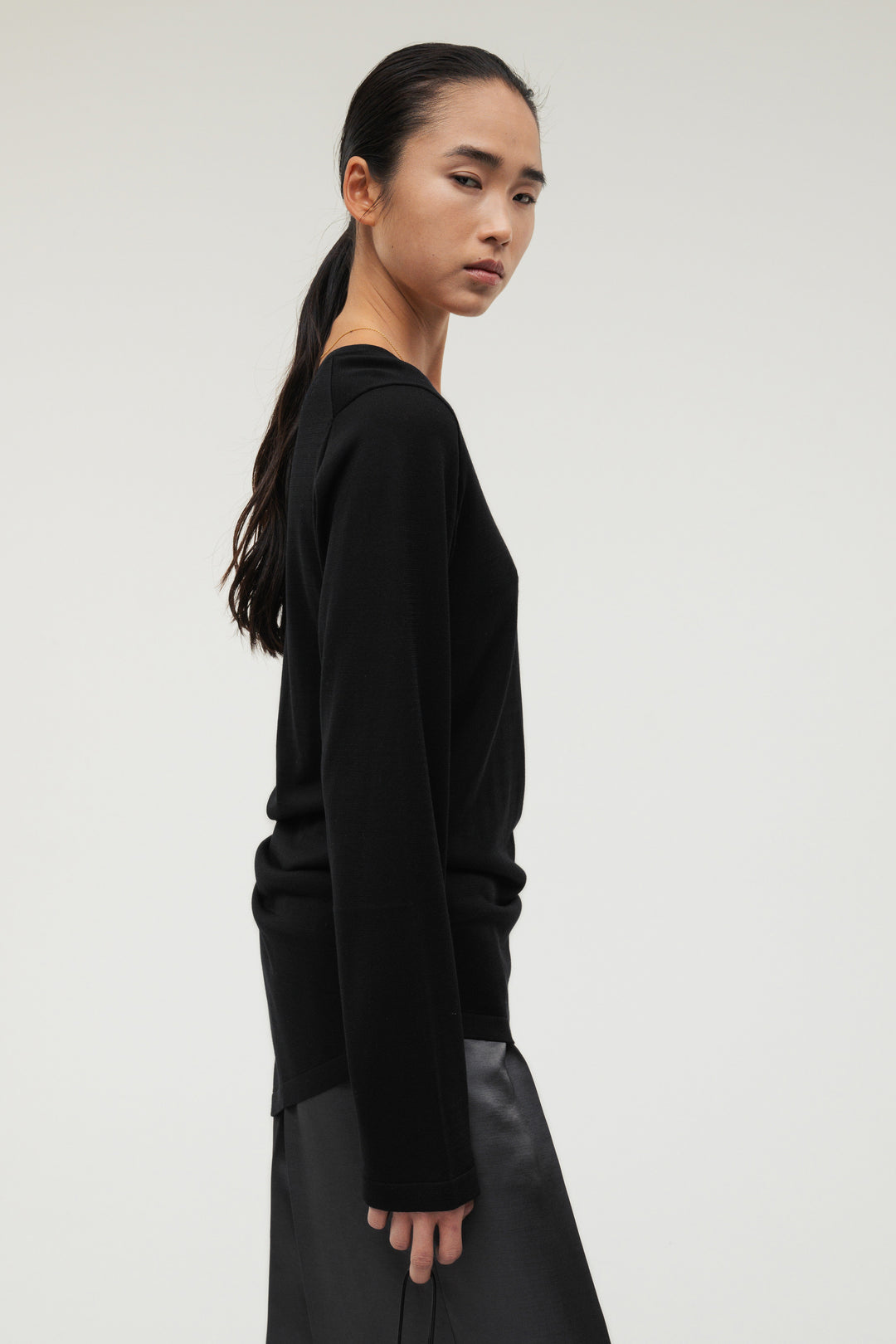 Silk Drape Knit / Black
