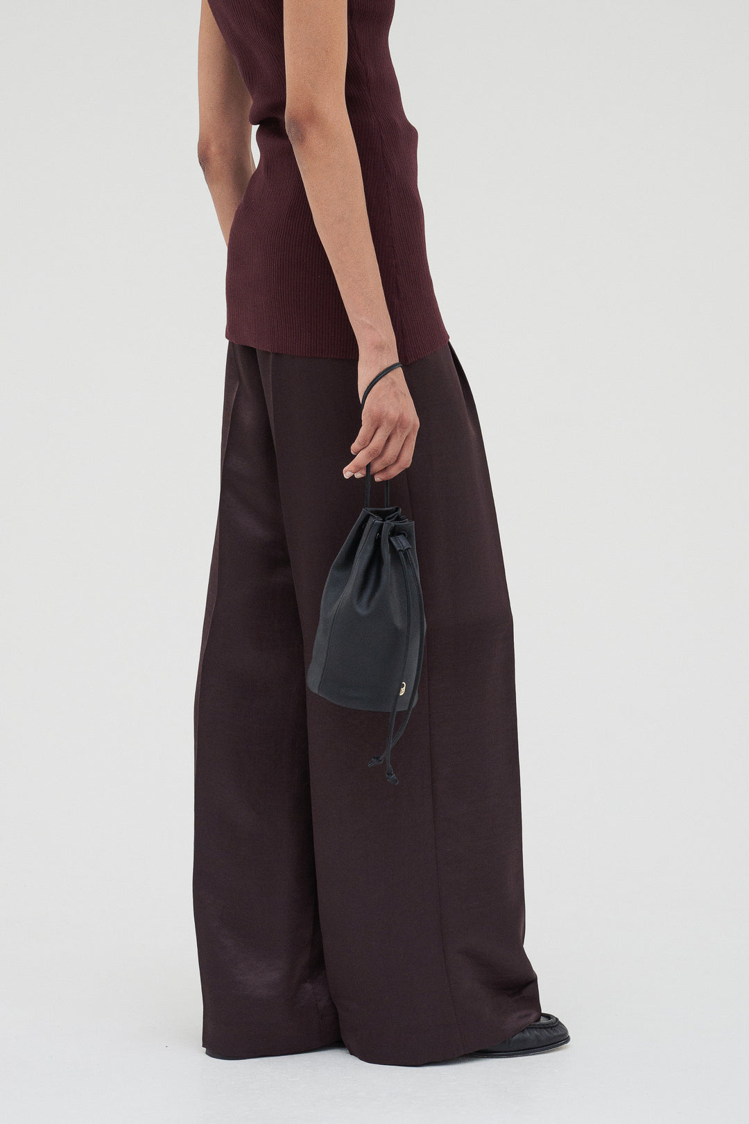 Vintage Satin Pants / Burgundy