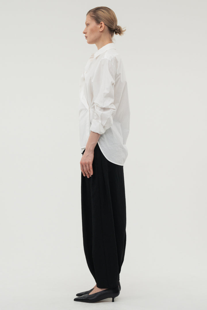 Balloon Tuck Easy Pants / White