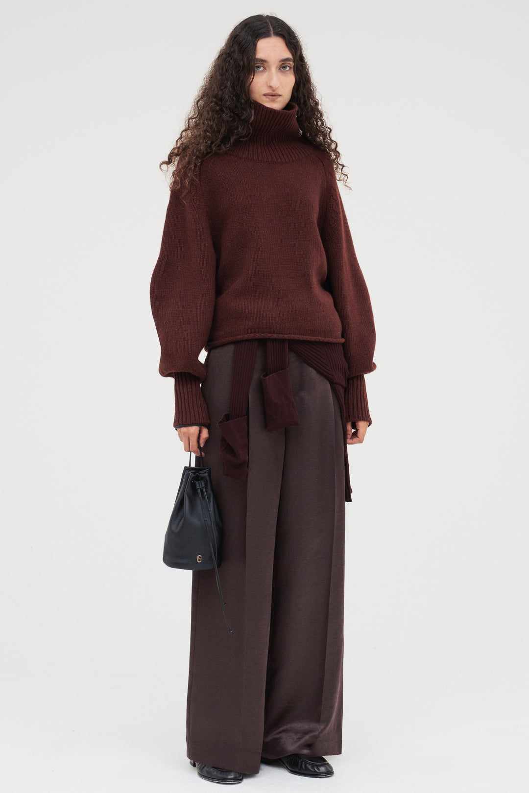 Vintage Satin Pants / Burgundy