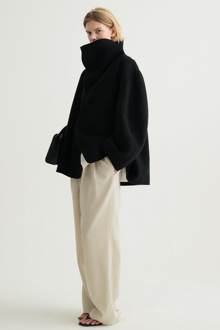 Cashmere Double-Faced Short Coat