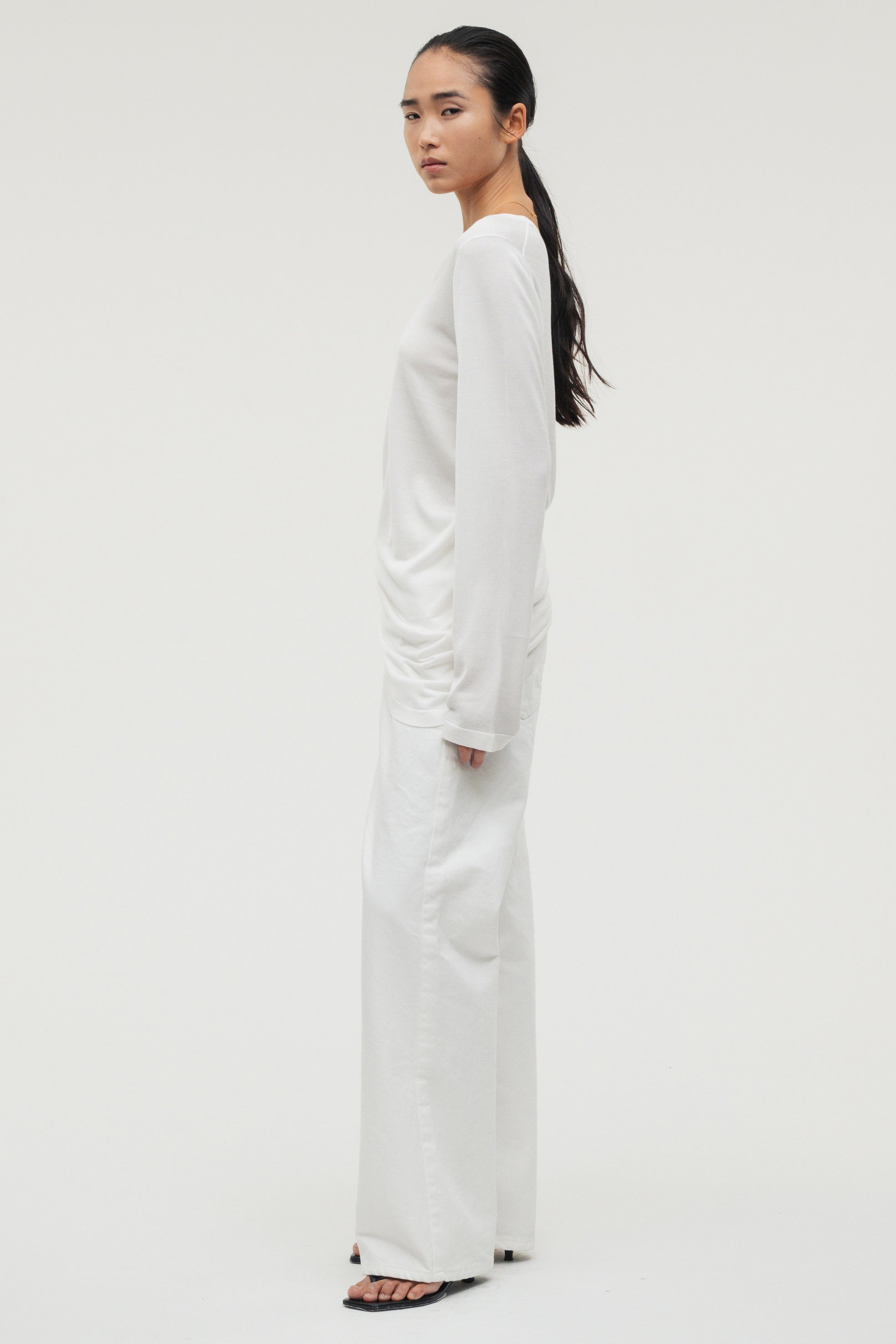 トップス (im) perf.Silk Drape Knit / White imperf Silk Drape Knit / White – (im)perf.