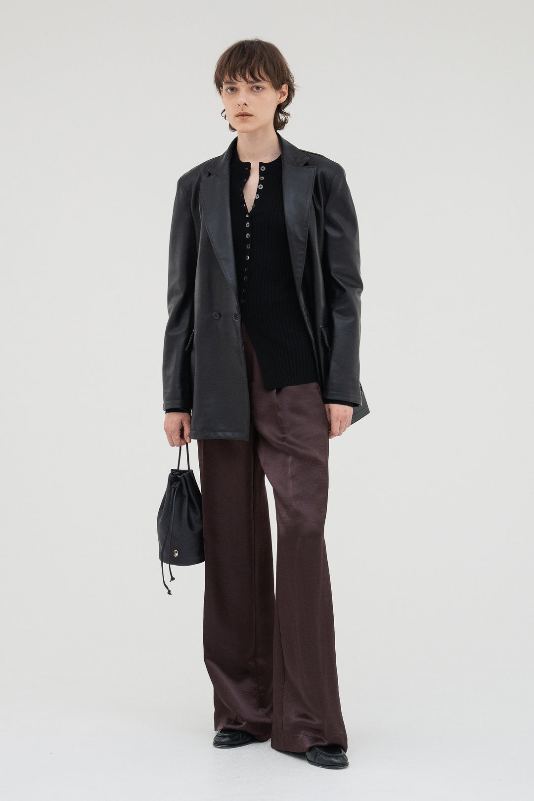 Vintage Satin Pants / Burgundy