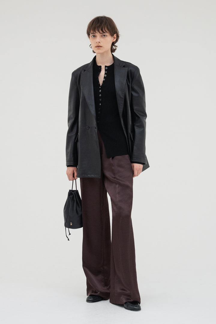 Vintage Satin Pants / Burgundy