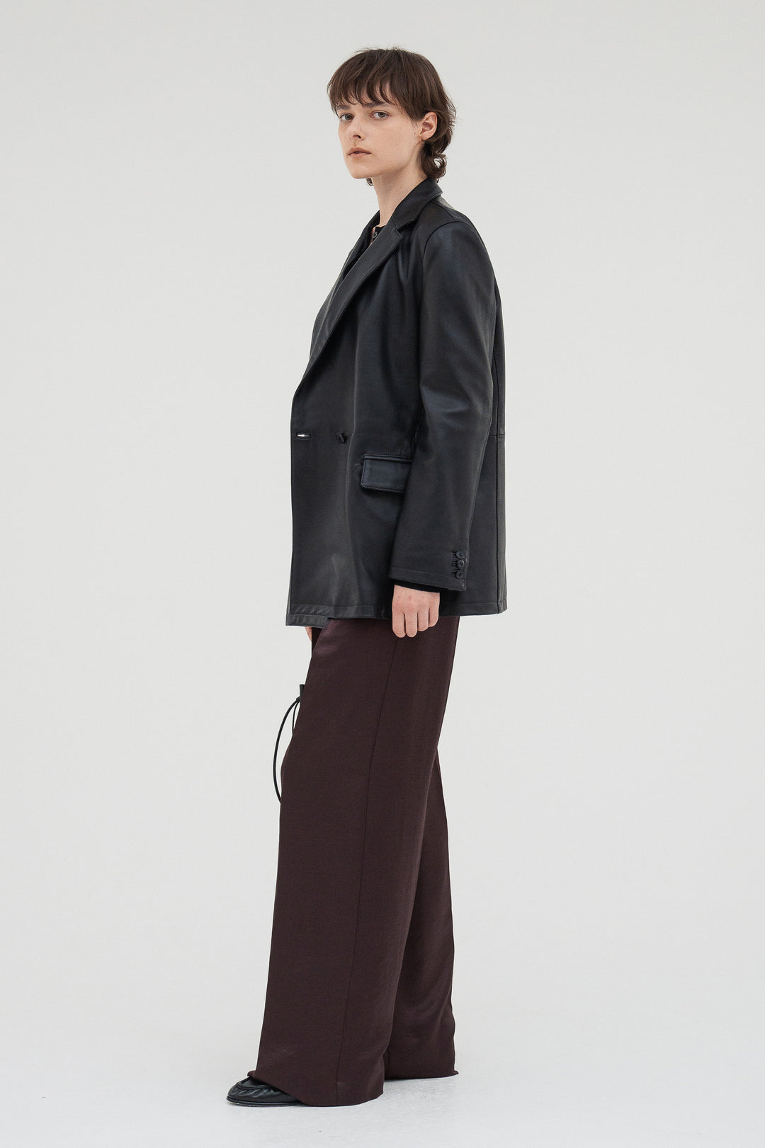 Vintage Satin Pants / Burgundy