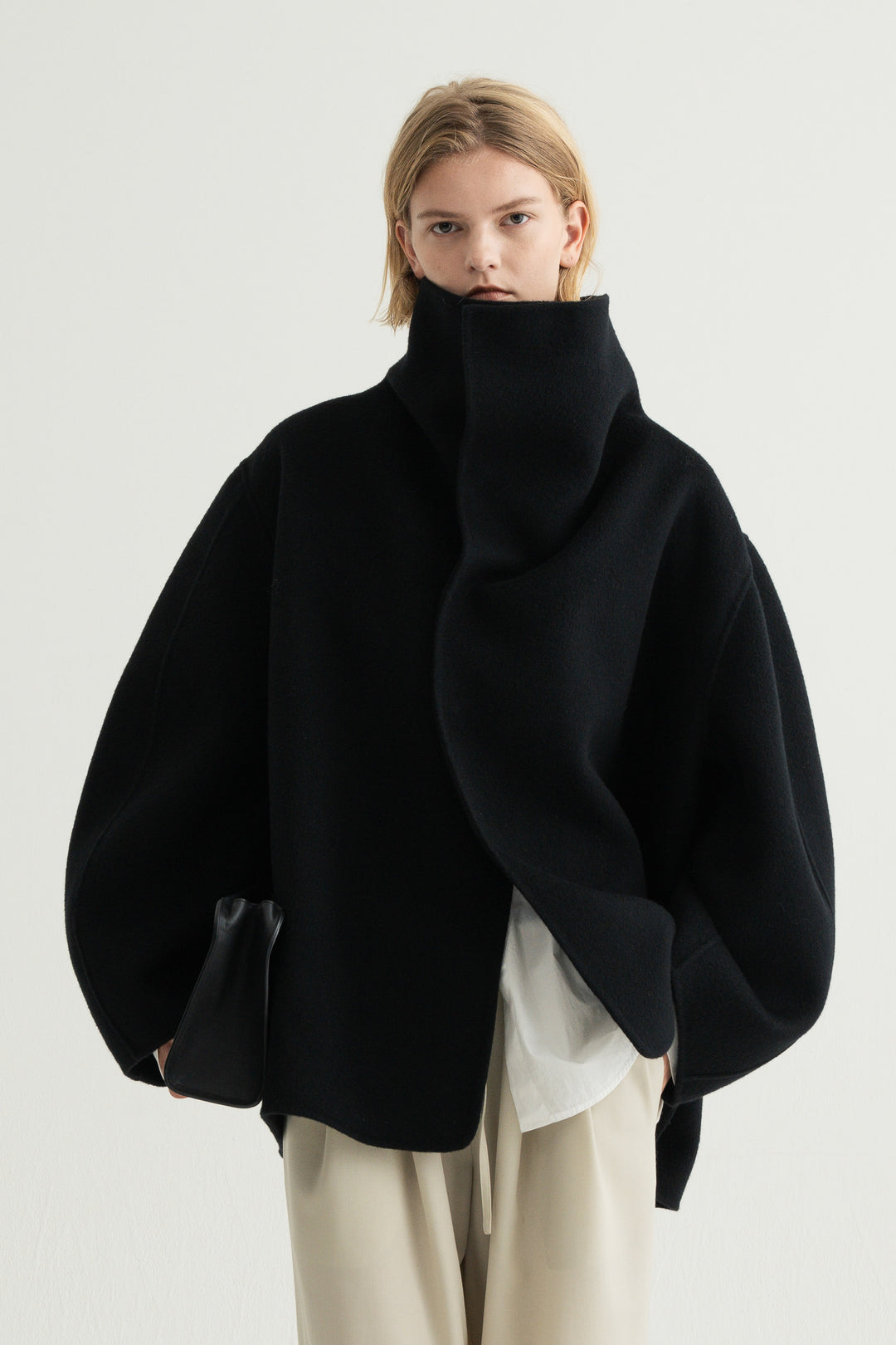 Cashmere Double-Faced Short Coat