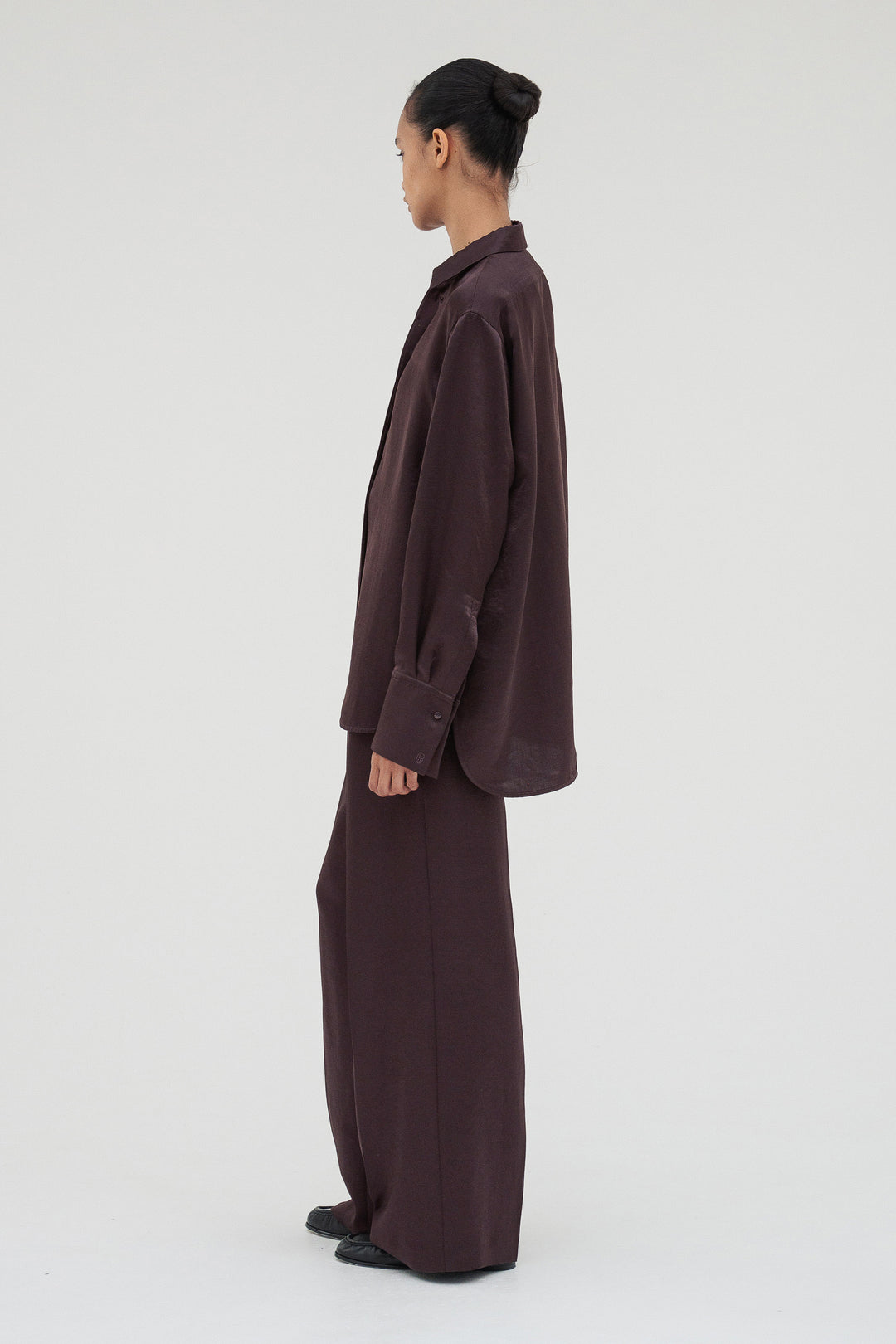 Vintage Satin Pants / Burgundy