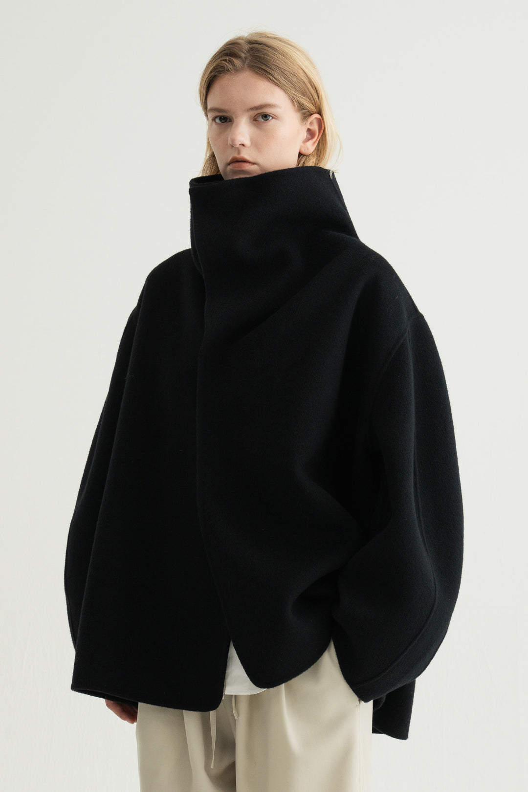 Cashmere Double-Faced Short Coat