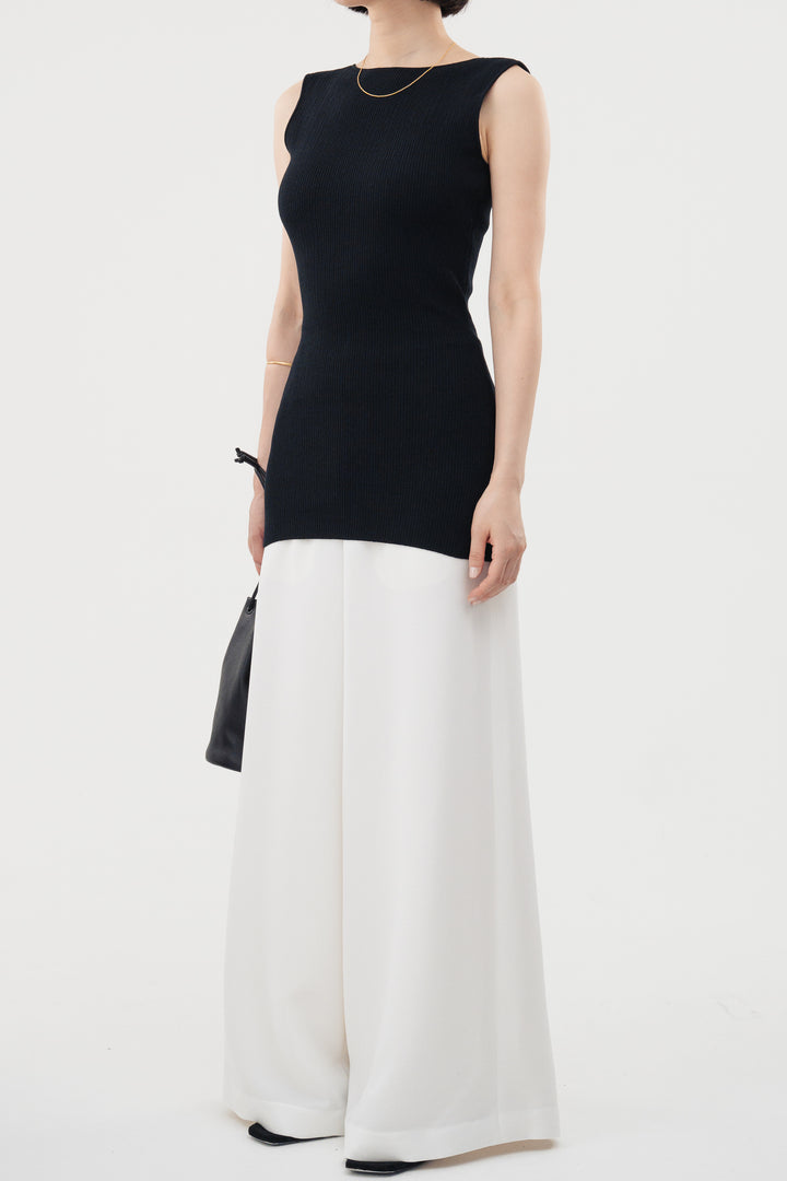Modern Rib Tank Top / White