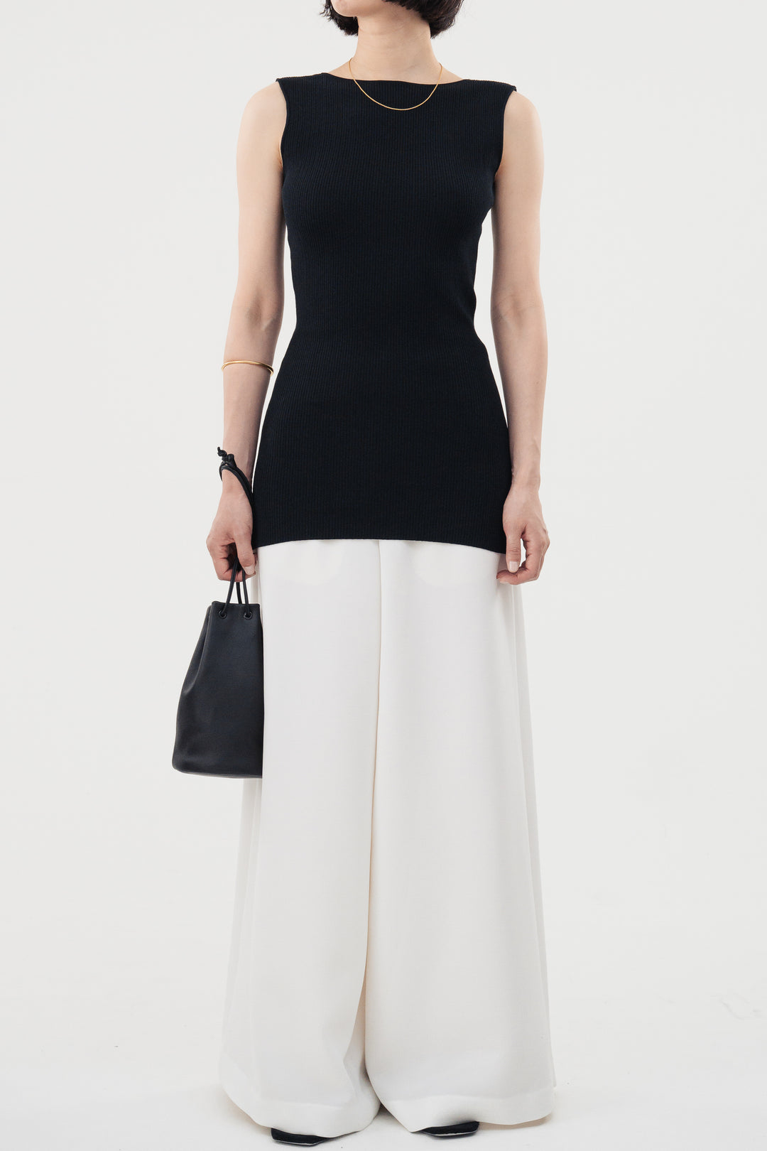 Modern Rib Tank Top / White