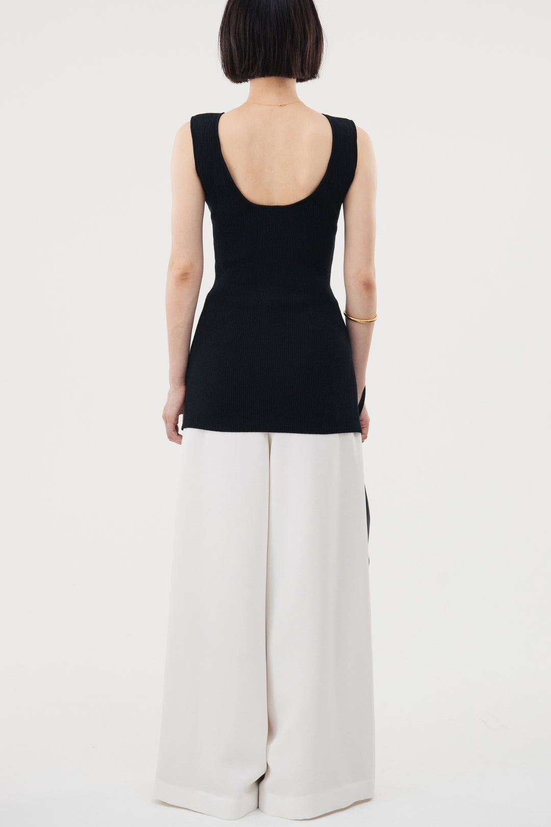 Modern Rib Tank Top / White