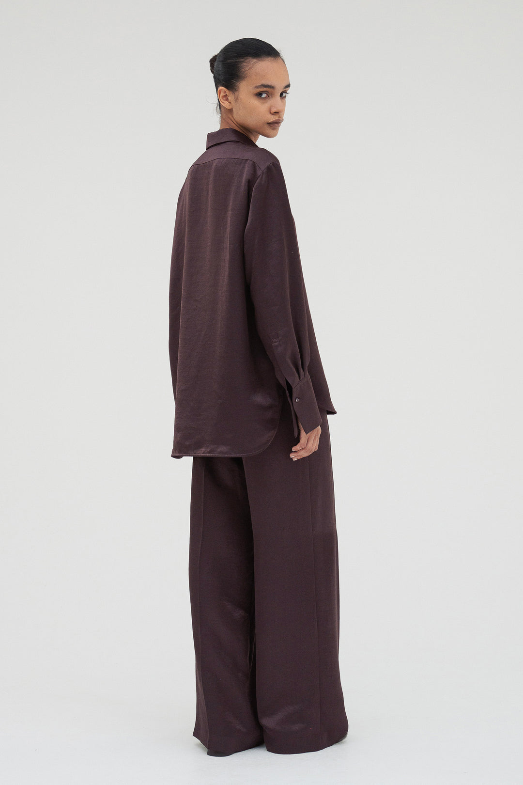 Vintage Satin Pants / Burgundy