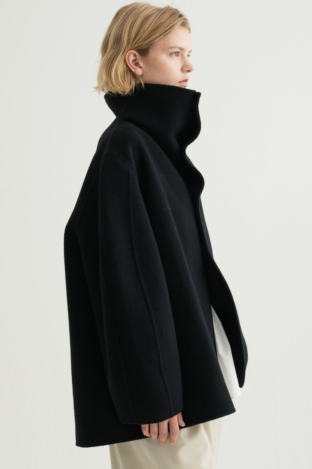 Cashmere Double-Faced Short Coat