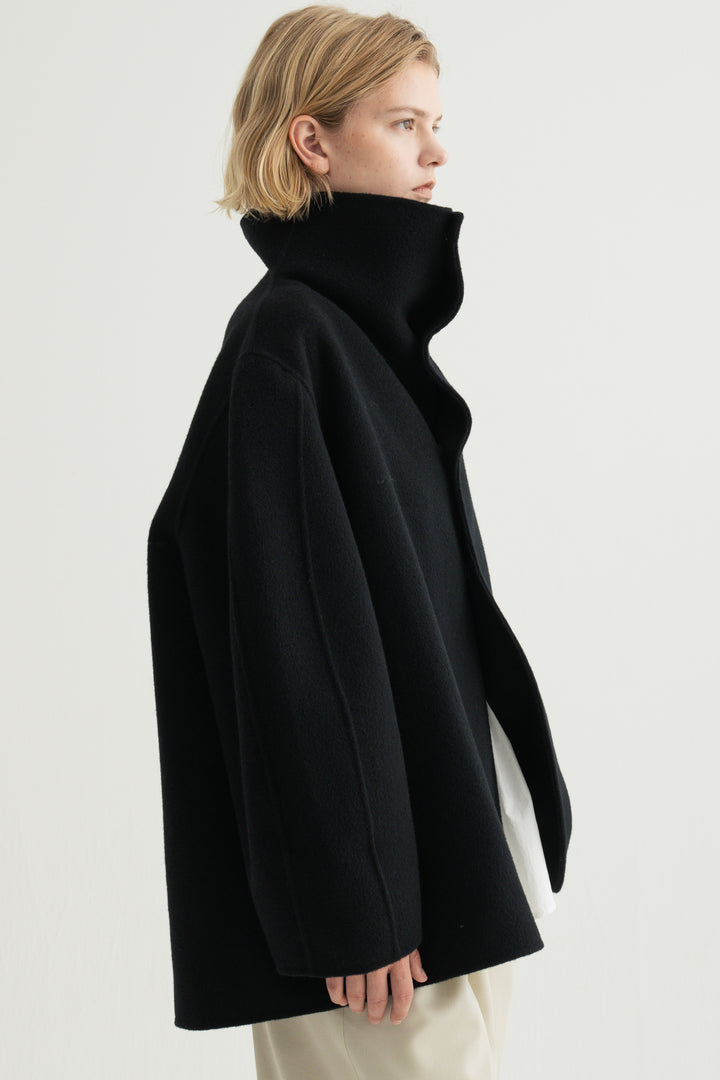 Cashmere Double-Faced Short Coat
