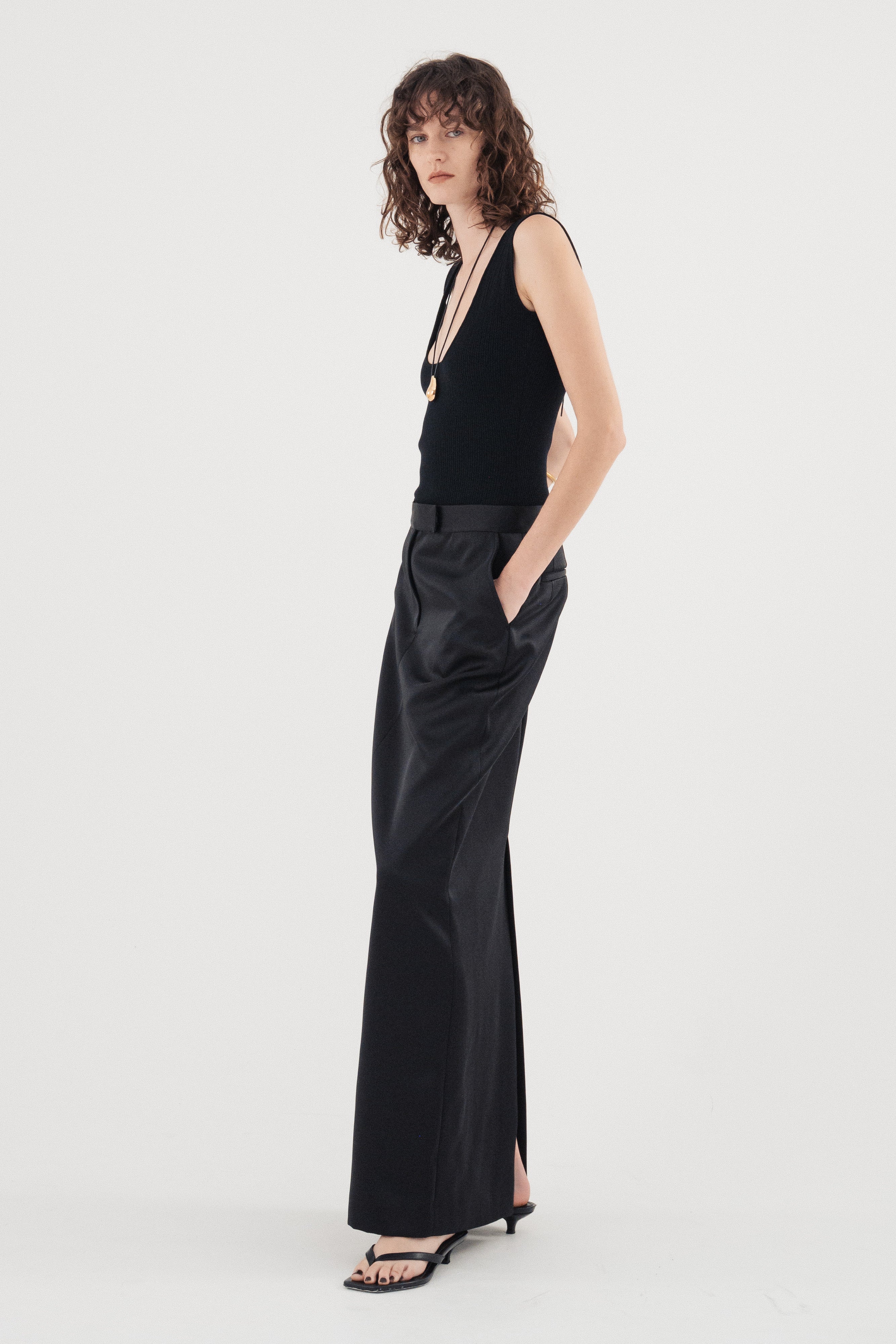 スカート imperf Double Satin Long Skirt Brown 36 il_1080xN.6351386380_lacg.jpg