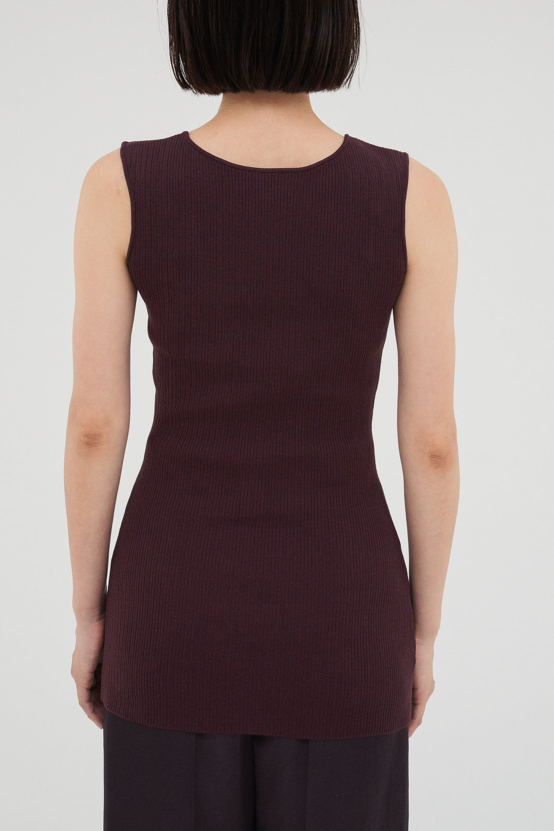 Modern Rib Tank Top / Burgundy