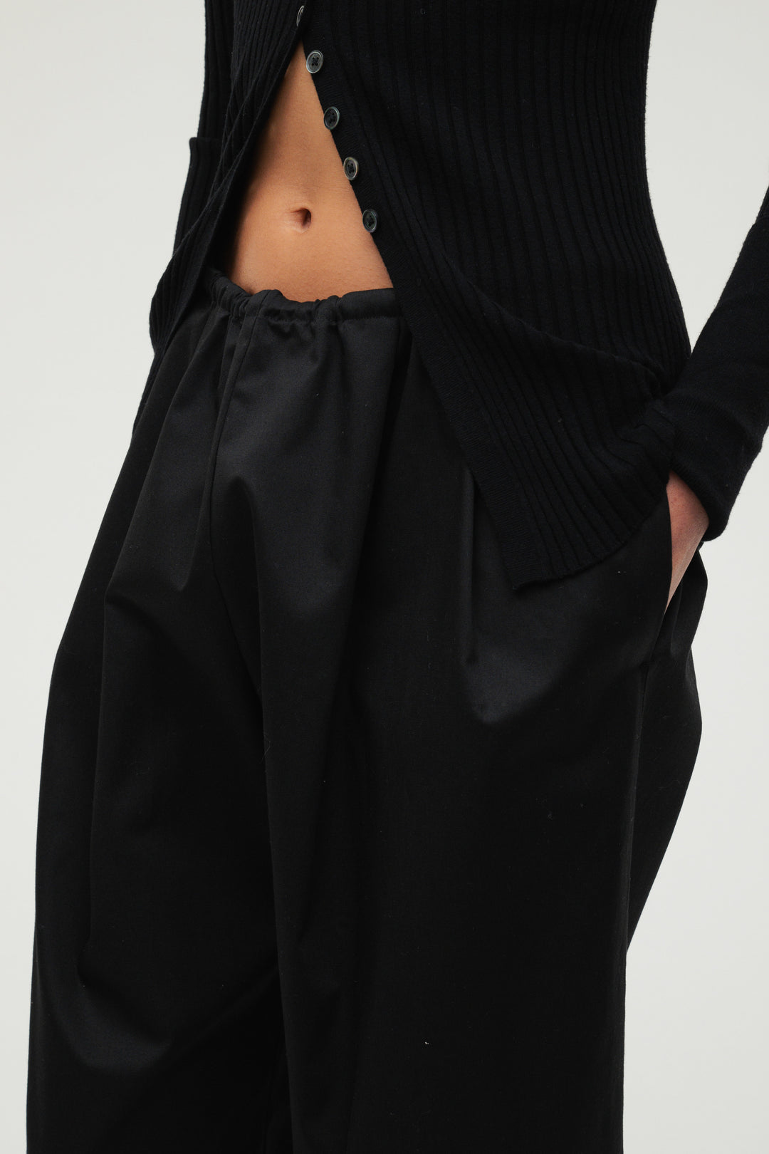 【coming soon】Drawcord Pants / Black