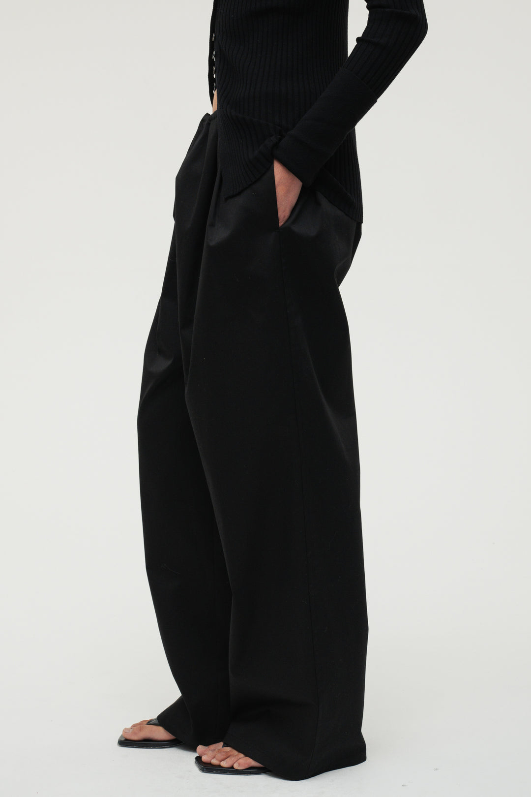 【coming soon】Drawcord Pants / Black
