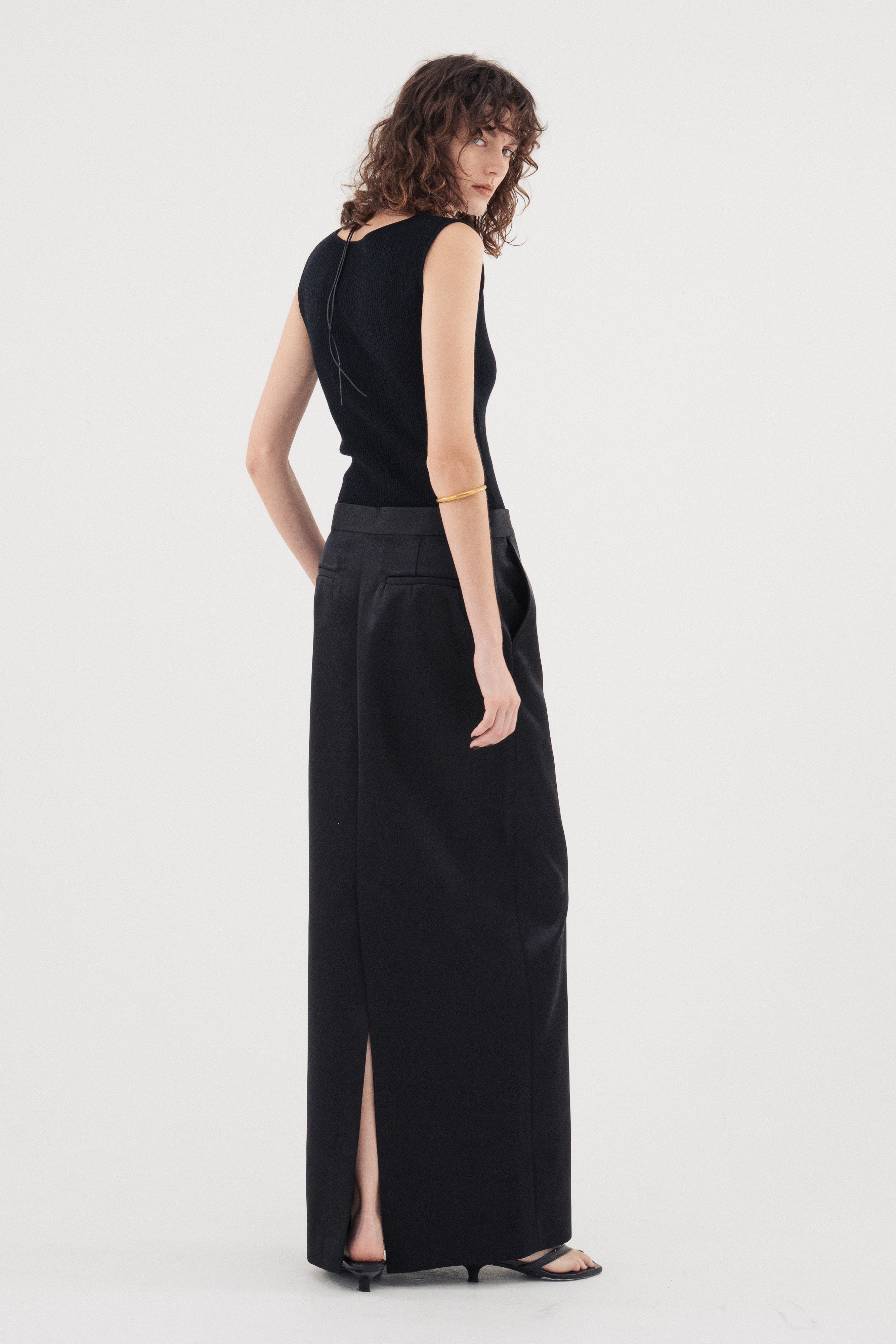 Double Satin Long Skirt / Black – (im)perf.
