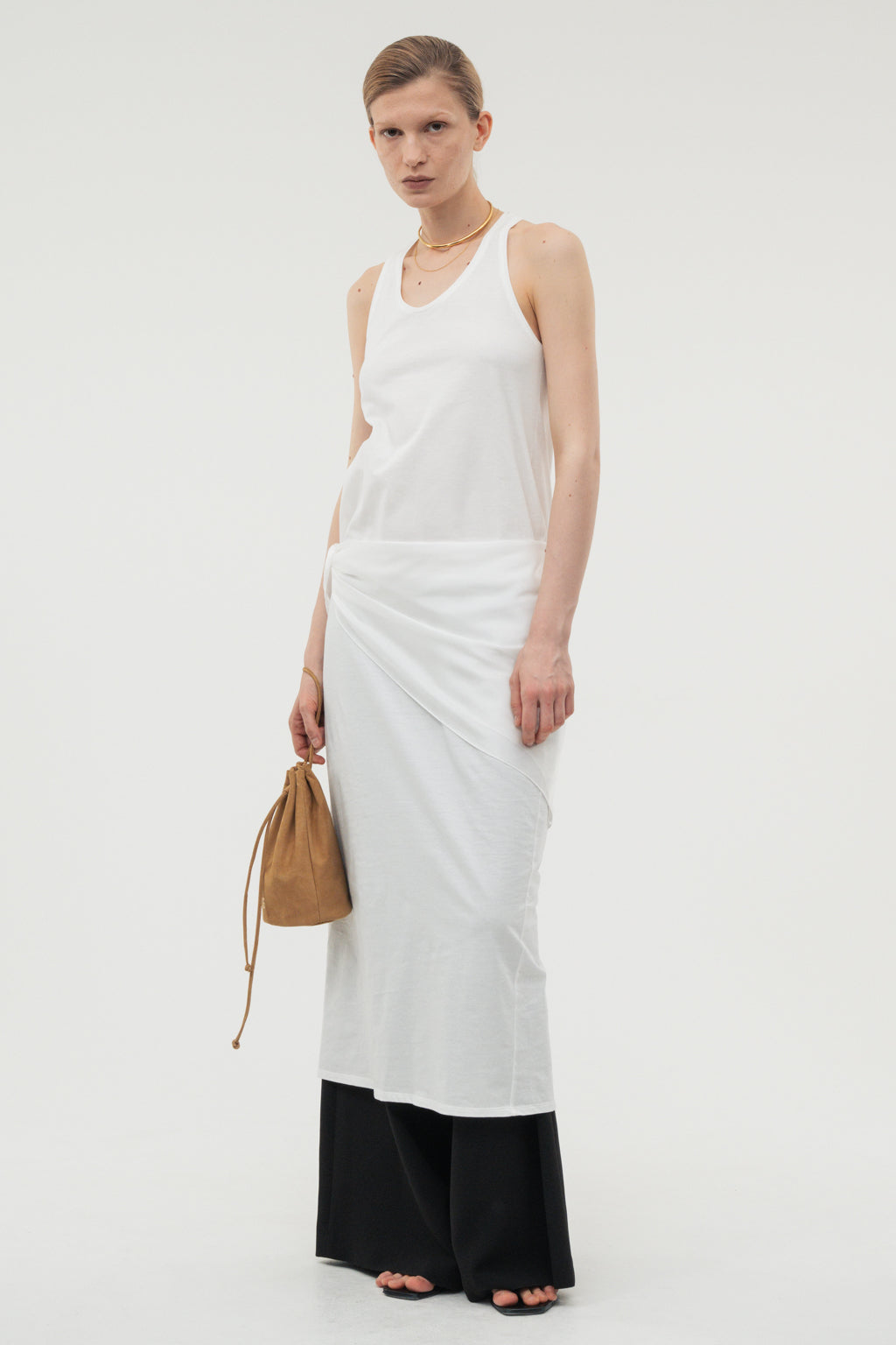 Flare Wide Trousers / White