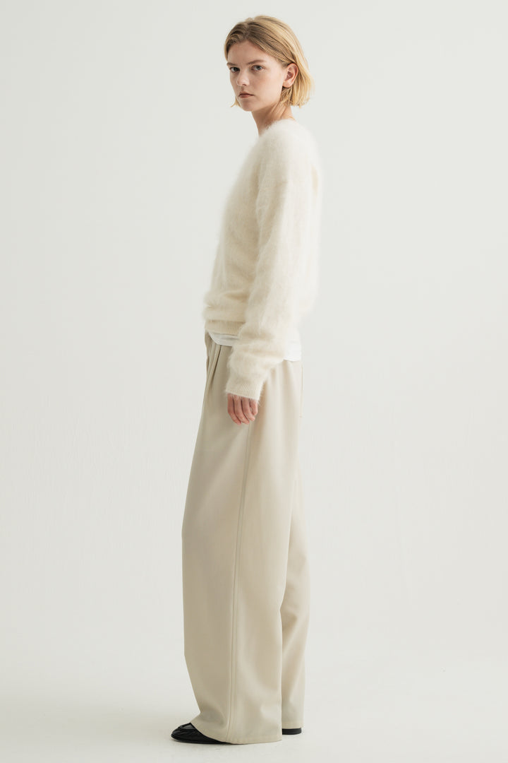 Cashmere Silk Wool V/N Knit / Grey