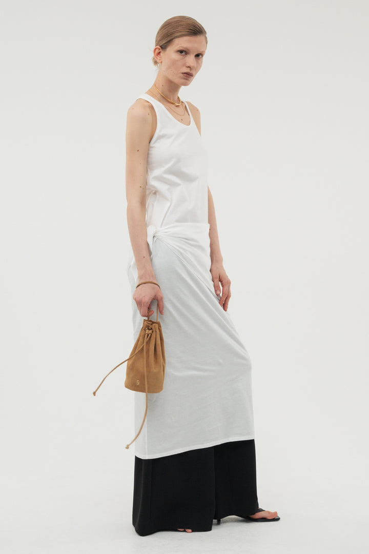 【coming soon】Back Curve Dress / White