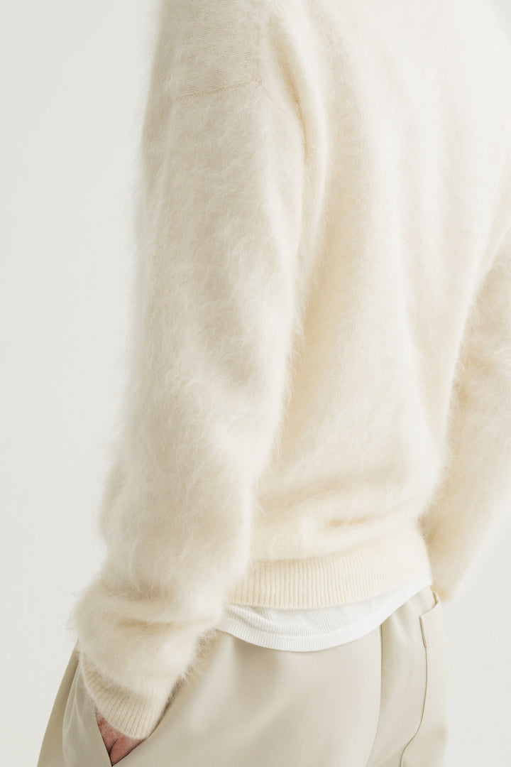 Cashmere Silk Wool V/N Knit / Grey