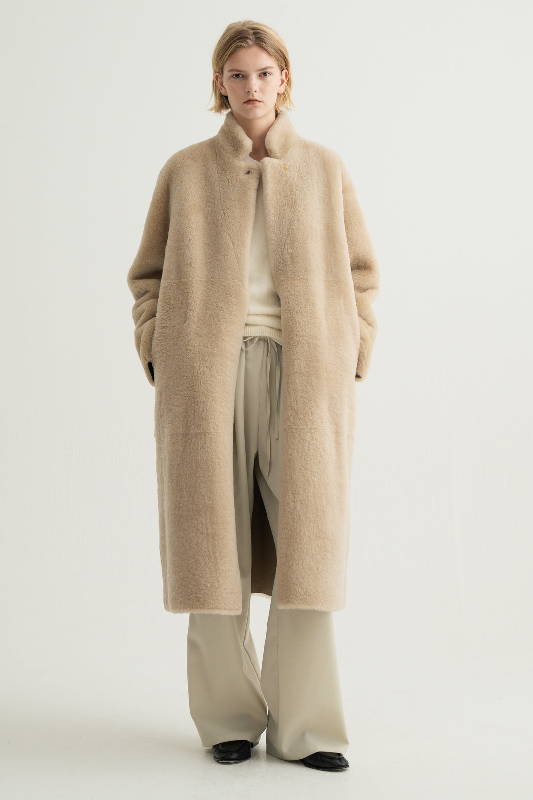 Cashmere Silk Wool V/N Knit / Grey