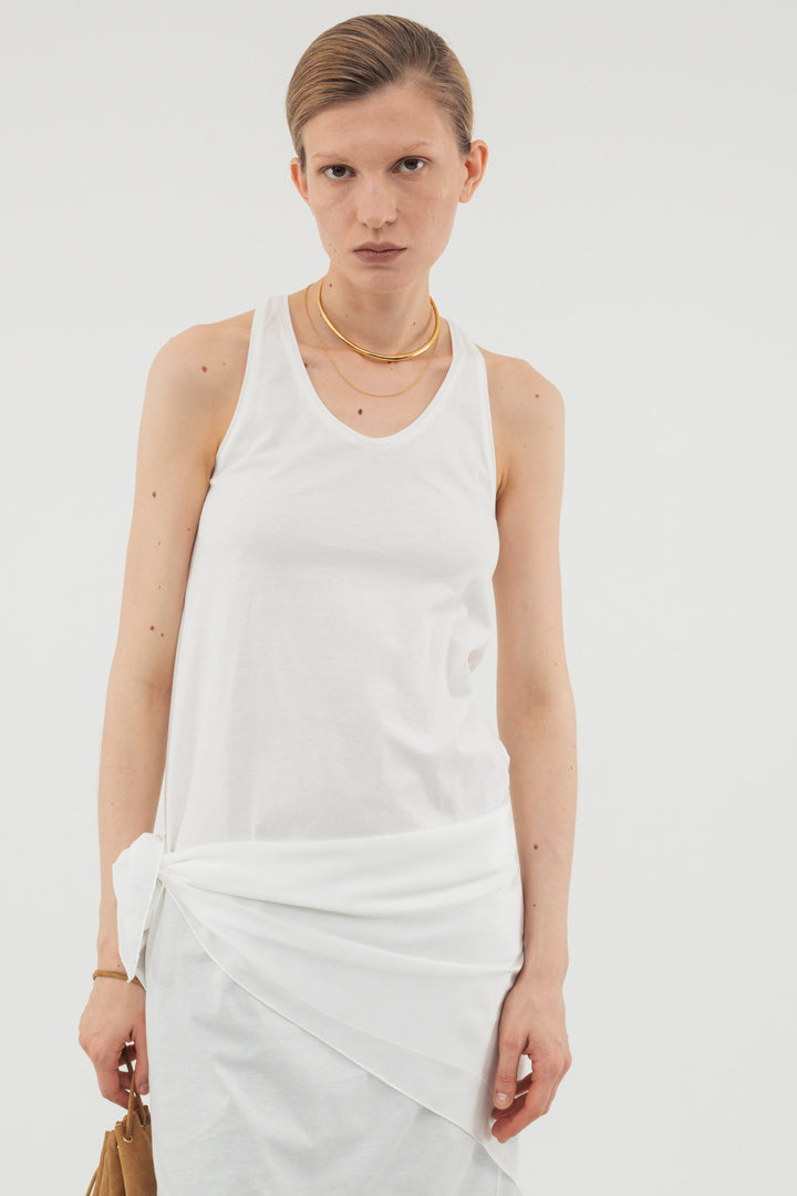 【coming soon】Back Curve Dress / White