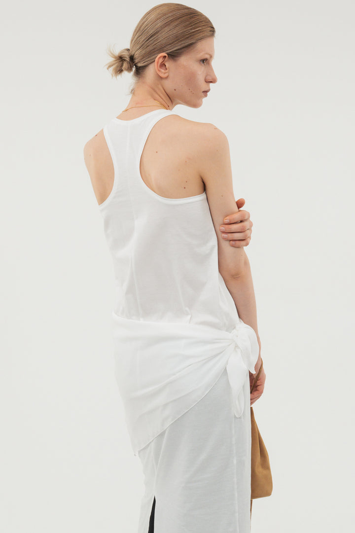 【coming soon】Back Curve Dress / White