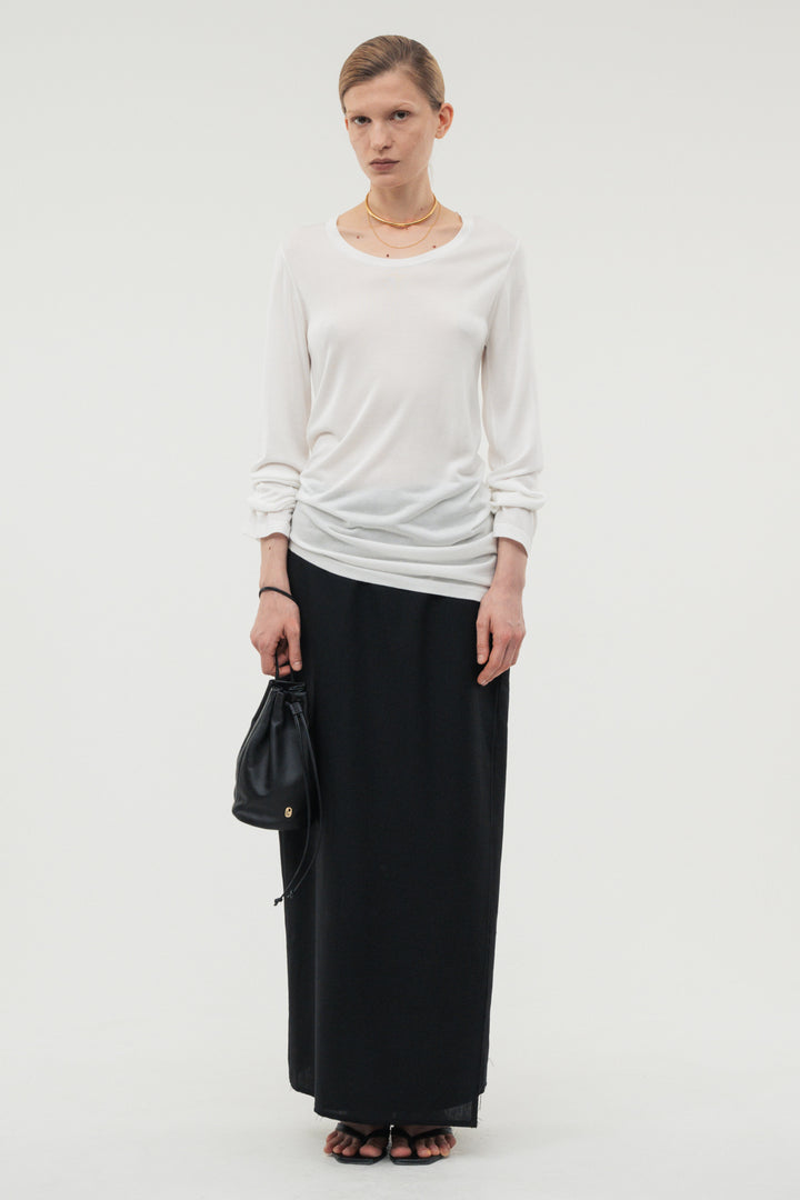 Silk Drape Knit / White
