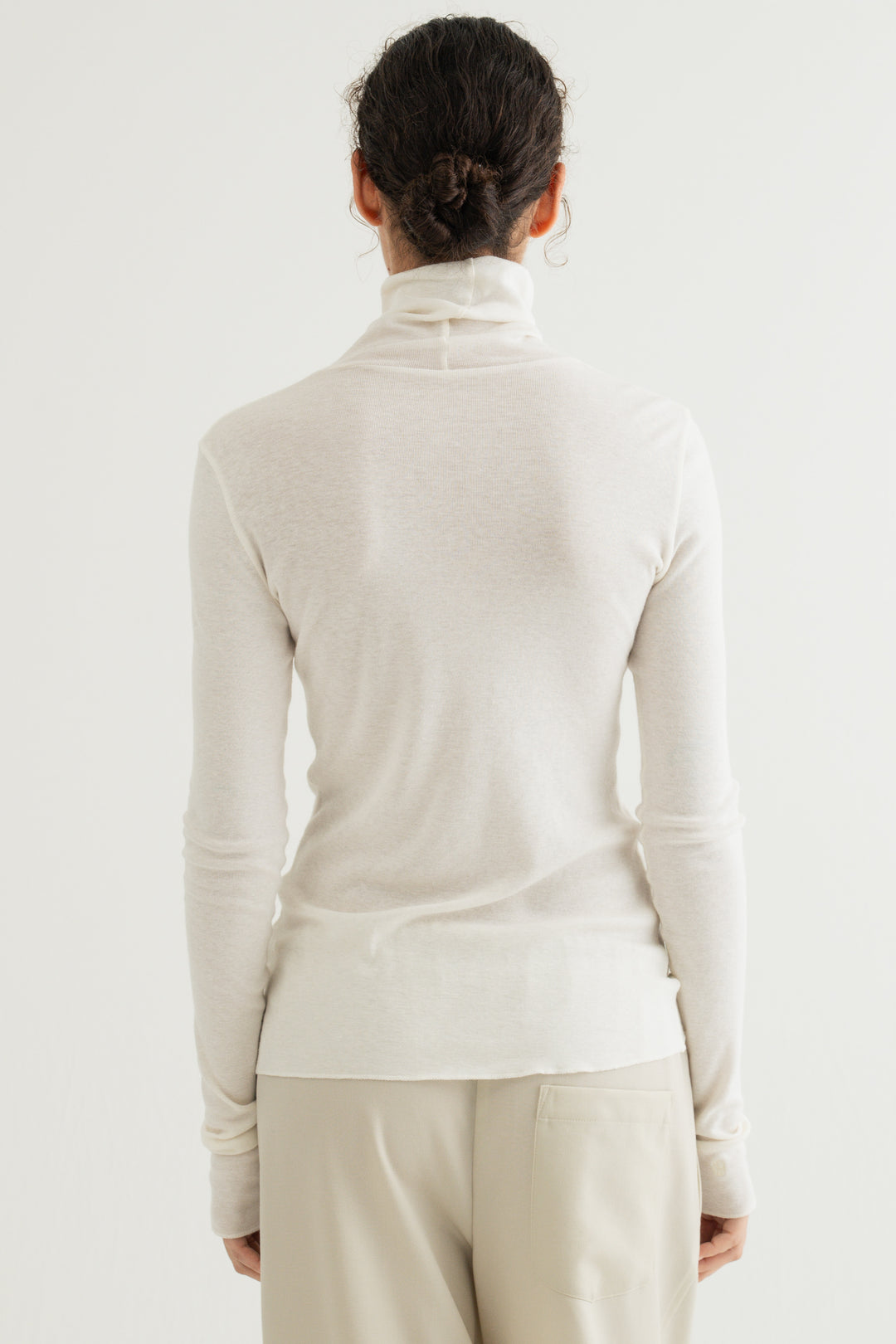 Cotton Cashmere Jersey Top / Black
