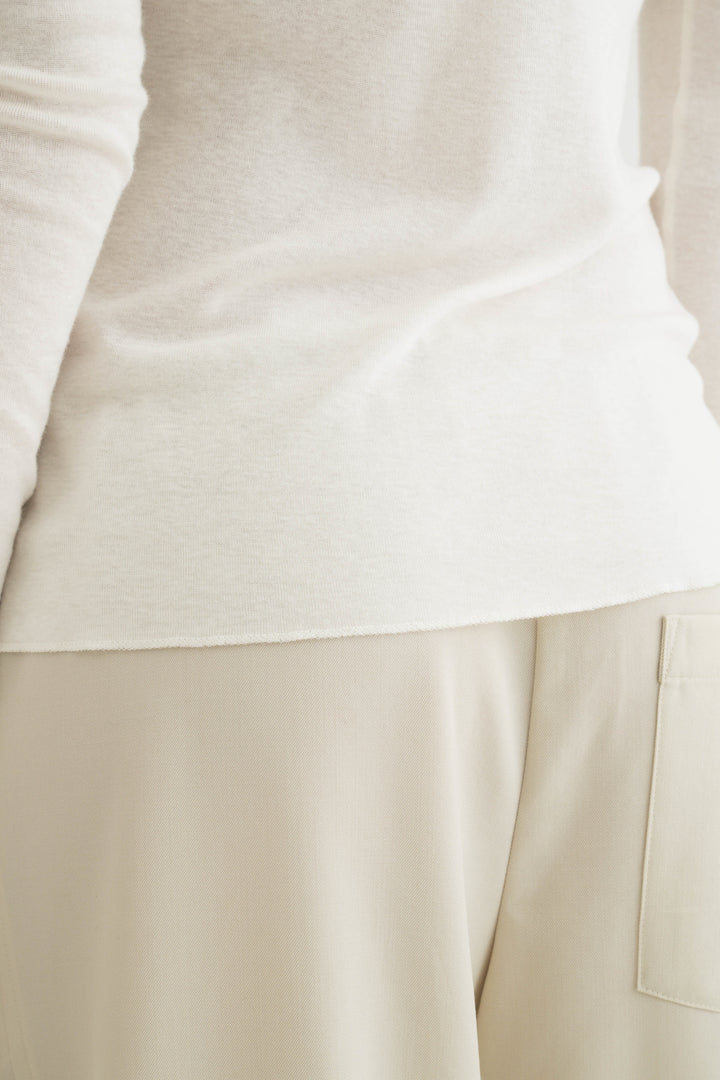 Cotton Cashmere Jersey Top / Black