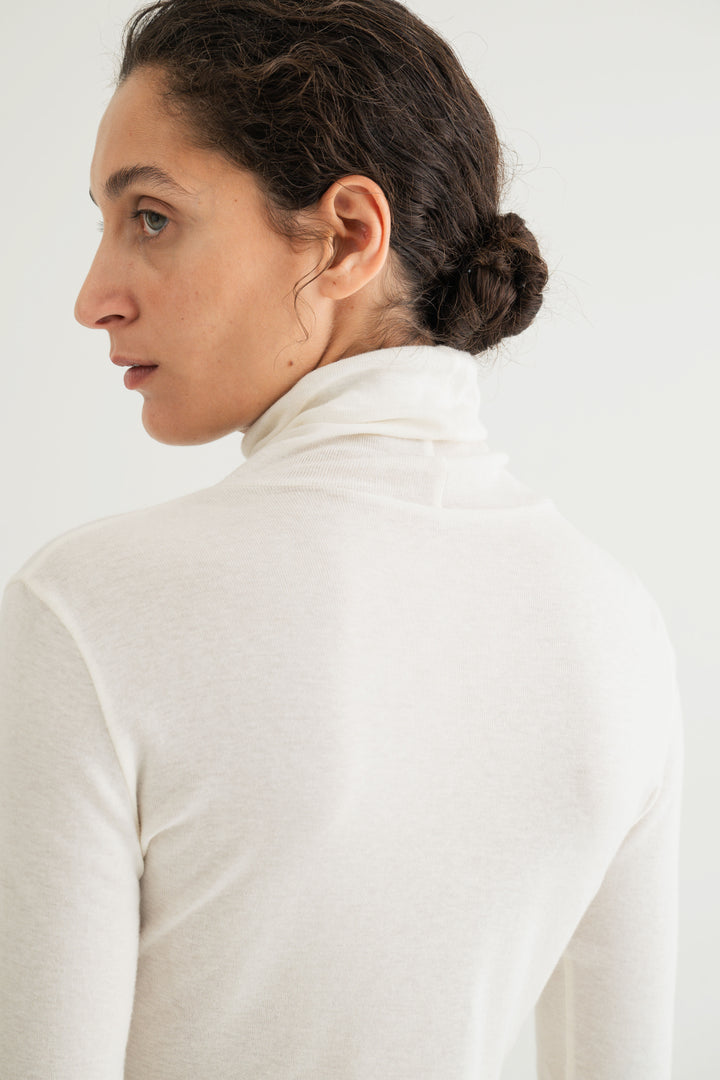 Cotton Cashmere Jersey Top / Black