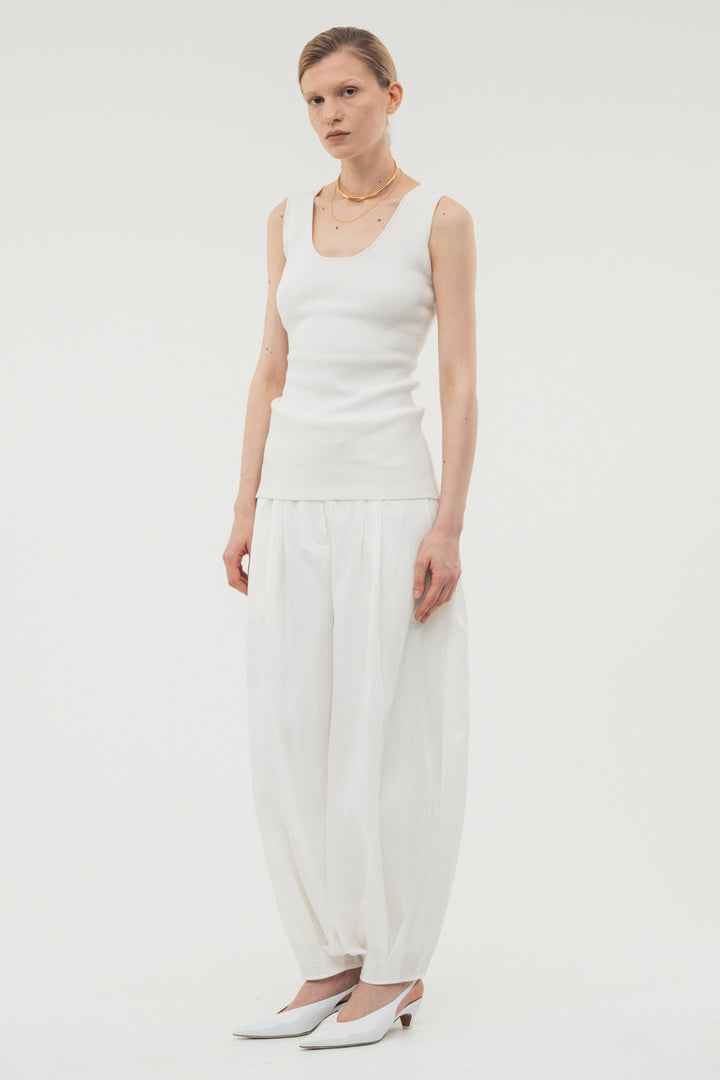 Balloon Tuck Easy Pants / Black