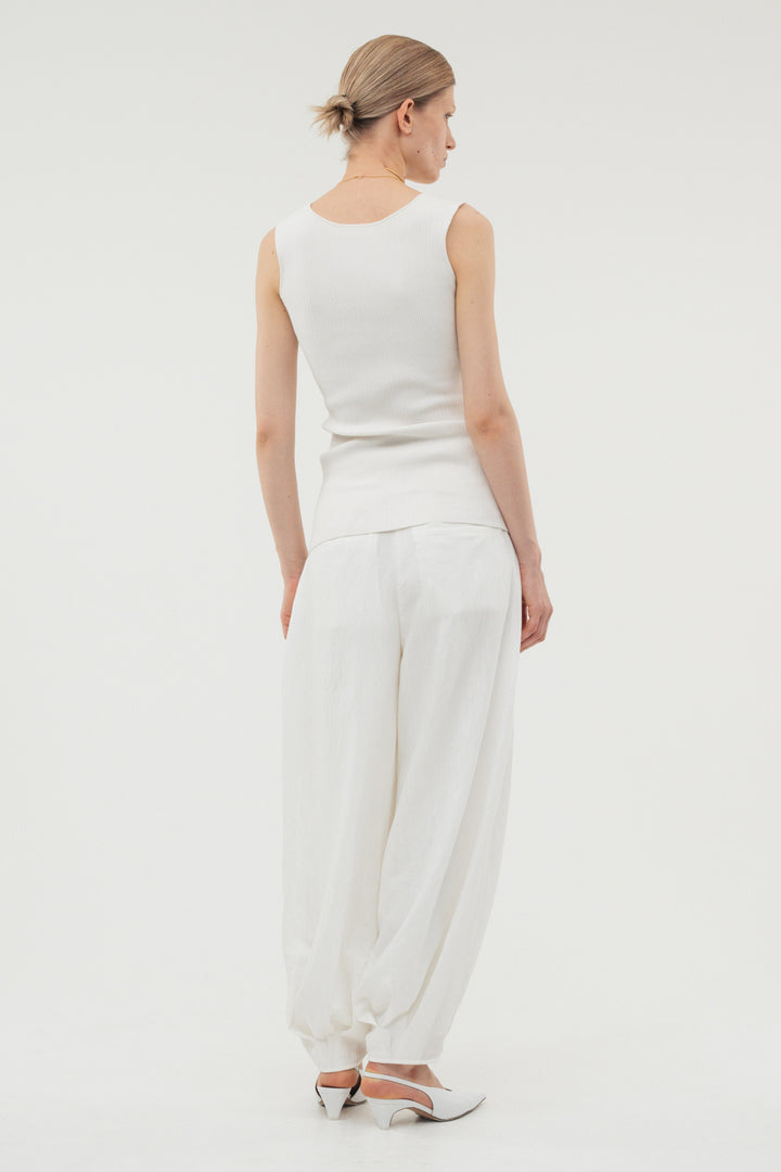 Balloon Tuck Easy Pants / Black